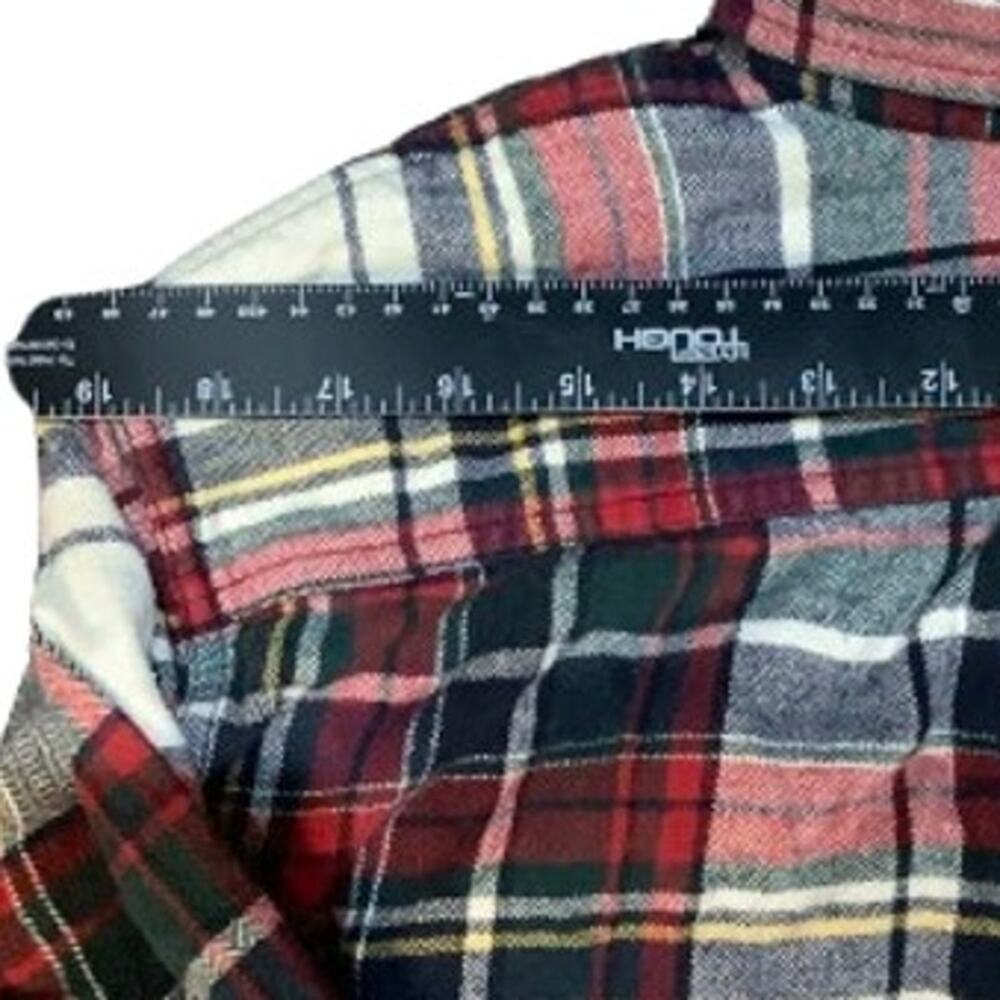 Woolrich Men's Large 100% Cotton Plaid Button-Down Shirt Grunge Rustic Outdoors - Picture 6 of 7